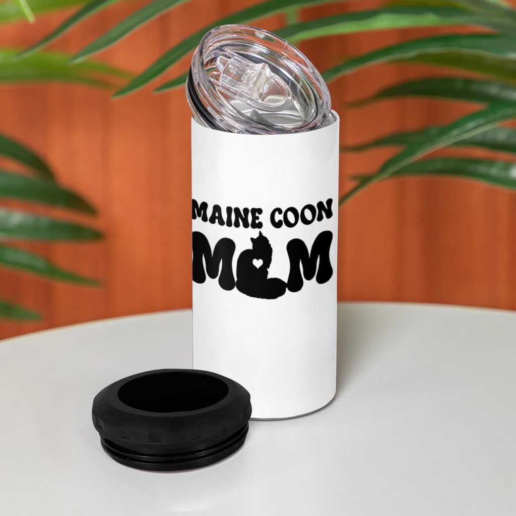 Maine Coon Mom 4 in 1 Can Cooler Tumbler Cat Lover Gift For Her