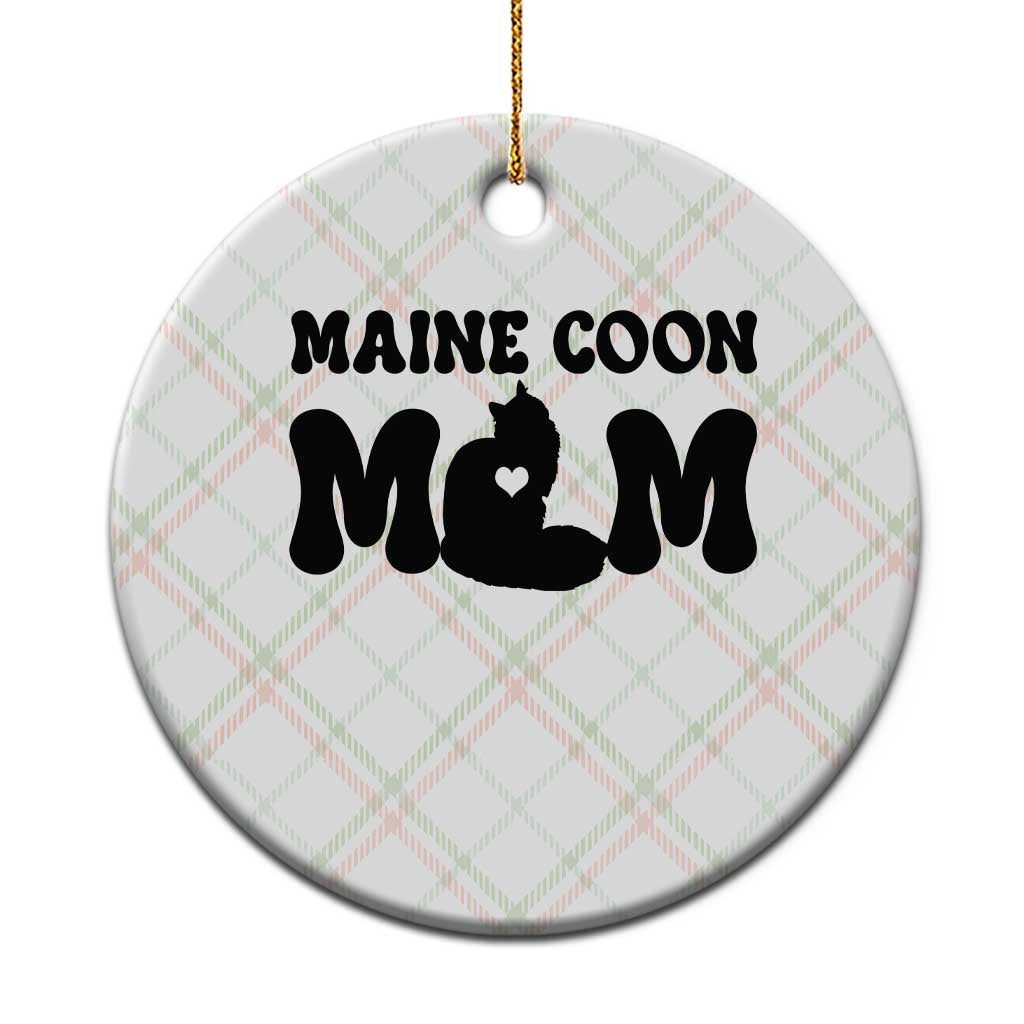 Maine Coon Mom Ceramic Ornament Cat Lover Gift For Her