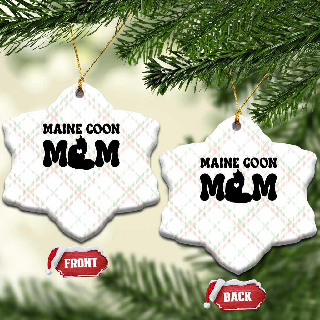Maine Coon Mom Ceramic Ornament Cat Lover Gift For Her