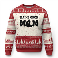 Maine Coon Mom Ugly Christmas Sweater Cat Lover Gift For Her