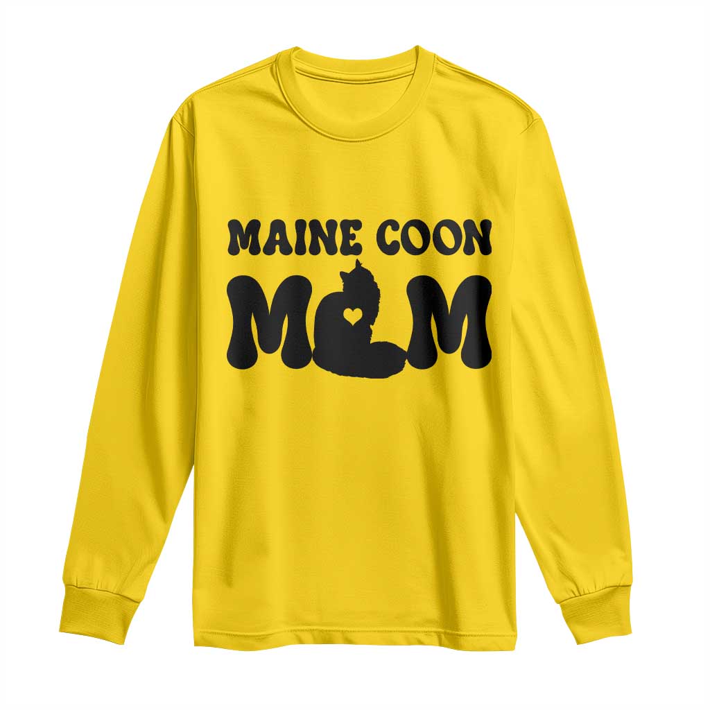 Maine Coon Mom Long Sleeve Shirt Cat Lover Gift For Her