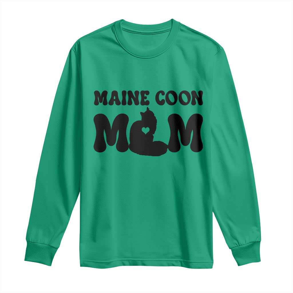 Maine Coon Mom Long Sleeve Shirt Cat Lover Gift For Her