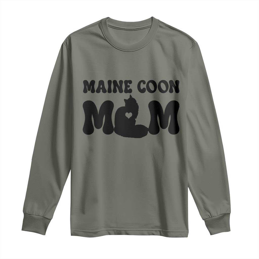 Maine Coon Mom Long Sleeve Shirt Cat Lover Gift For Her
