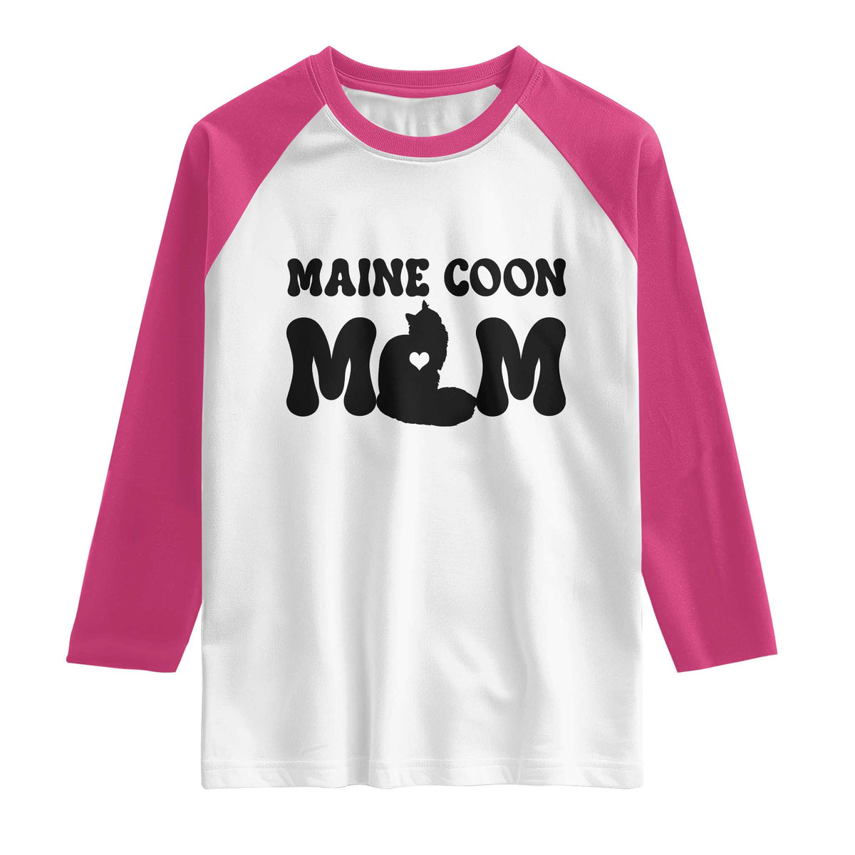 Maine Coon Mom Raglan Shirt Cat Lover Gift For Her