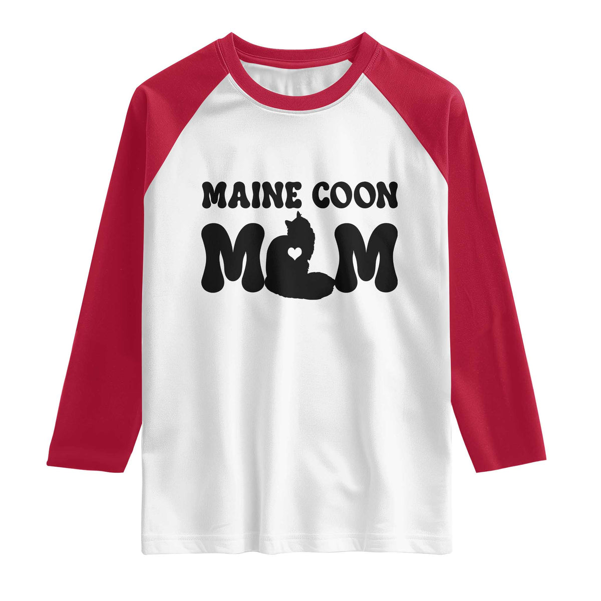 Maine Coon Mom Raglan Shirt Cat Lover Gift For Her