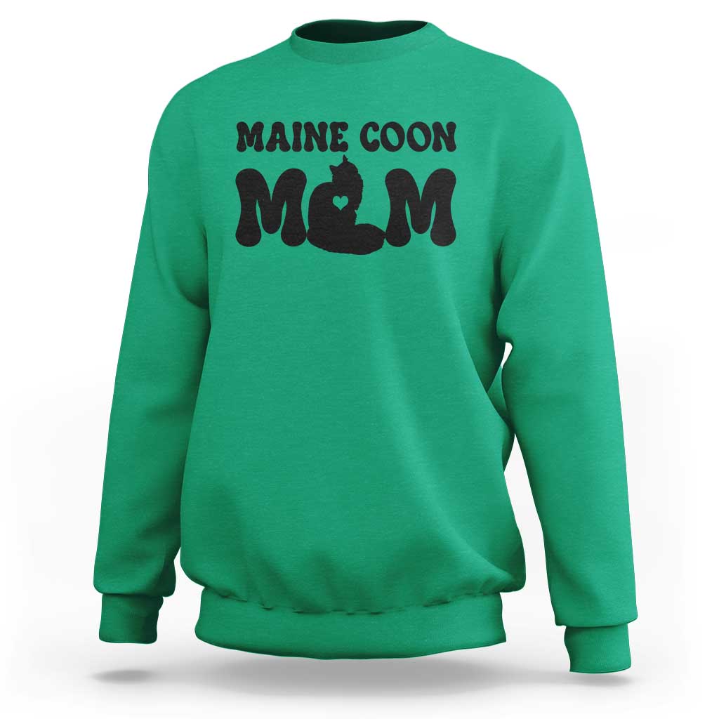 Maine Coon Mom Sweatshirt Cat Lover Gift For Her