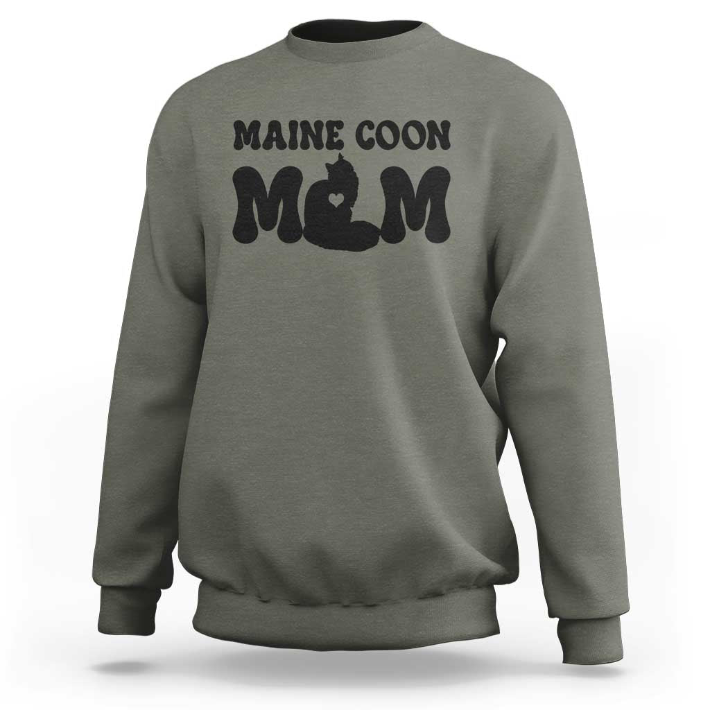 Maine Coon Mom Sweatshirt Cat Lover Gift For Her