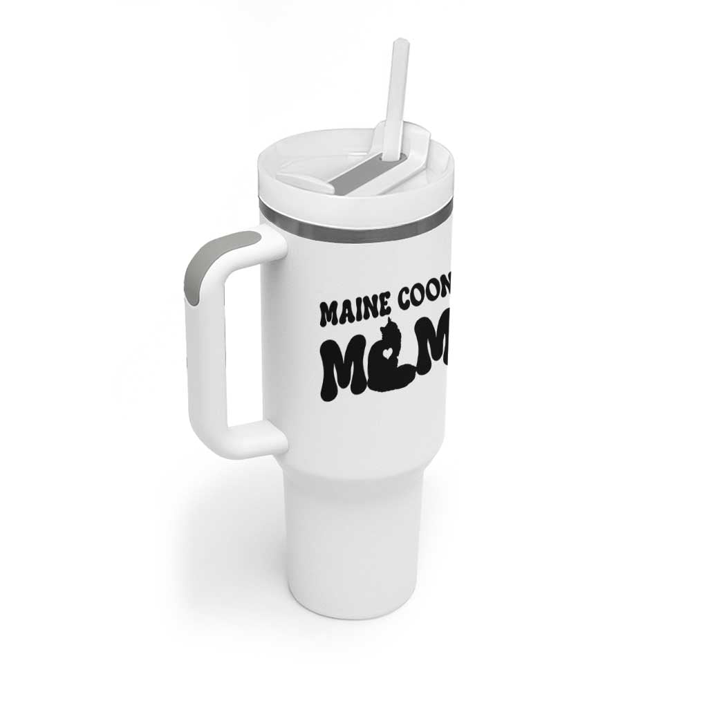 Maine Coon Mom Tumbler With Handle Cat Lover Gift For Her
