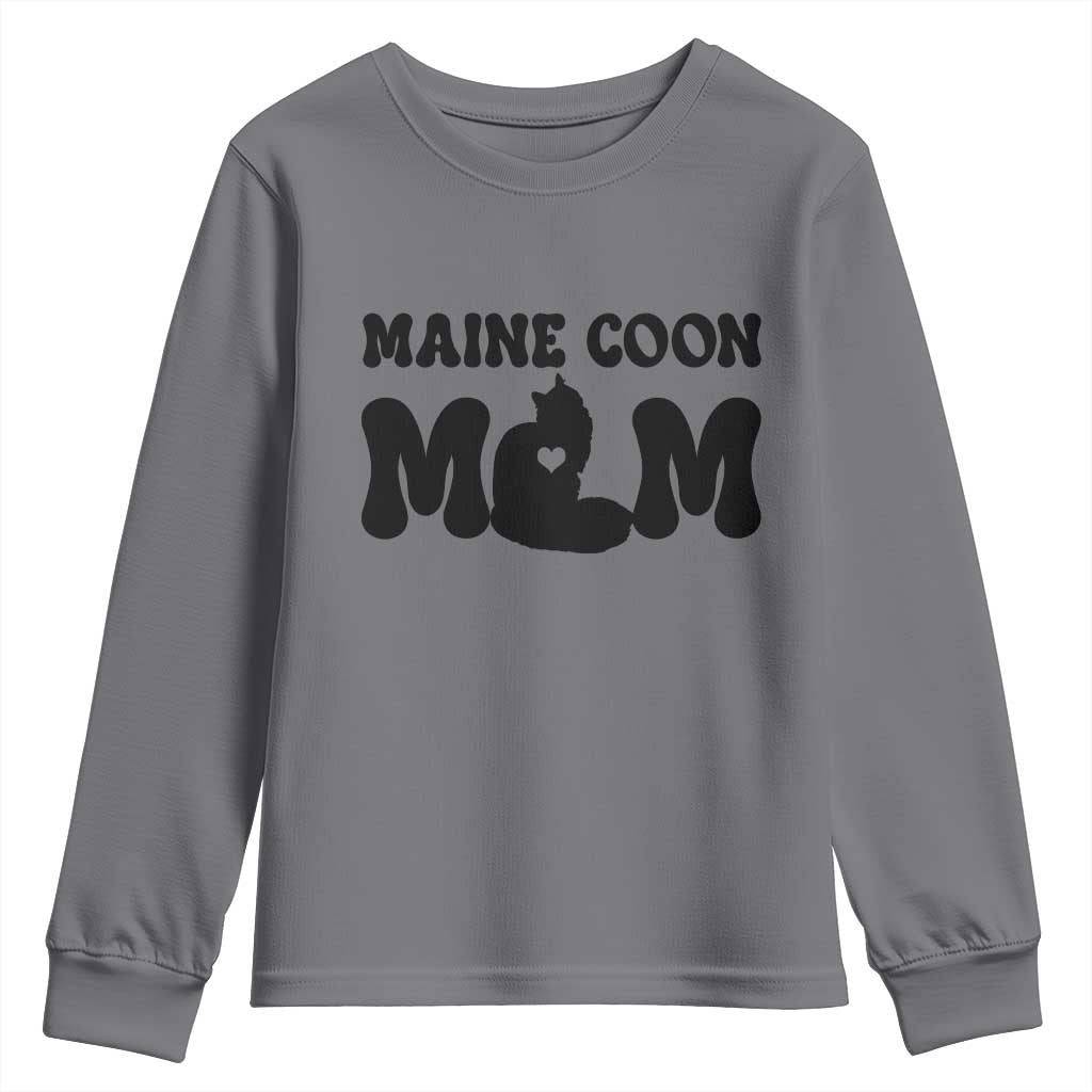 Maine Coon Mom Youth Sweatshirt Cat Lover Gift For Her