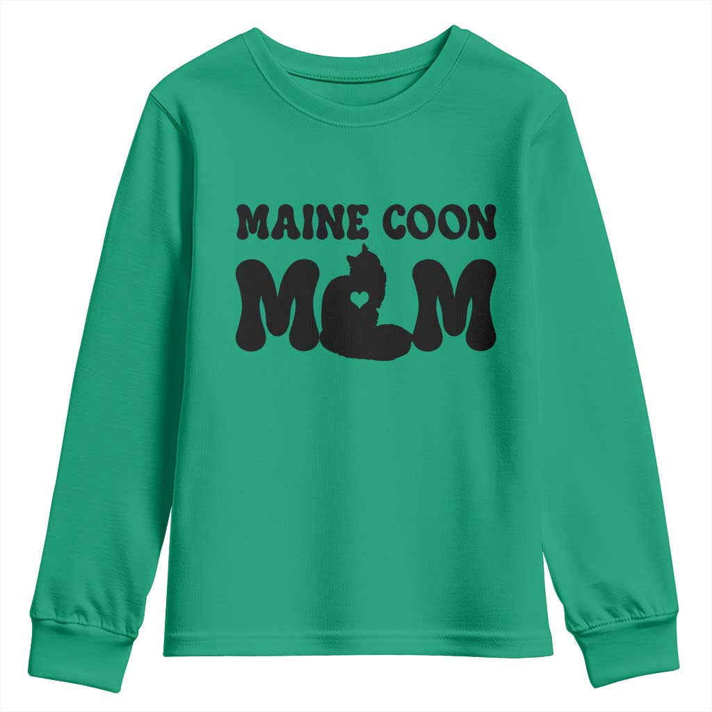Maine Coon Mom Youth Sweatshirt Cat Lover Gift For Her