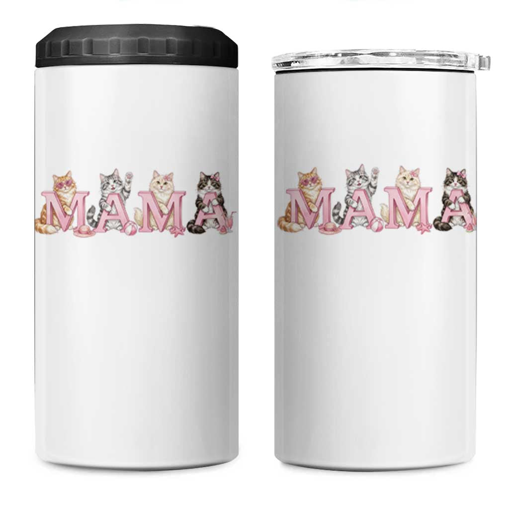 Proud Maine Coon Mama 4 in 1 Can Cooler Tumbler Cat Lover Gift