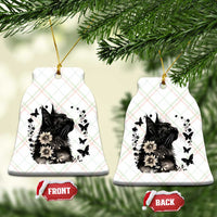 Black Maine Coon Cat Ceramic Ornament Floral Sunflower Watercolor Gift