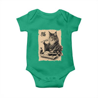 Vintage Japanese Cat Eating Sushi Baby Onesie Funny Maine Coon Kimono Gift