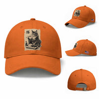 Vintage Japanese Cat Eating Sushi Baseball Cap Funny Maine Coon Kimono Gift