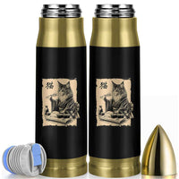 Vintage Japanese Cat Eating Sushi Bullet Tumbler Funny Maine Coon Kimono Gift