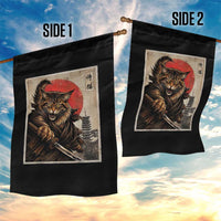 Japanese Maine Coon Samurai Warrior Garden Flag Vintage Ukiyoe Cat