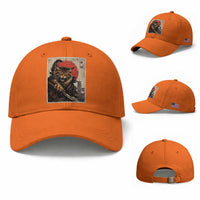 Japanese Maine Coon Samurai Warrior Baseball Cap Vintage Ukiyoe Cat