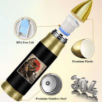 Japanese Maine Coon Samurai Warrior Bullet Tumbler Vintage Ukiyoe Cat