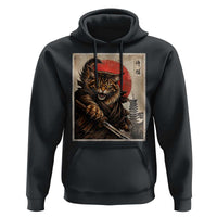 Japanese Maine Coon Samurai Warrior Hoodie Vintage Ukiyoe Cat