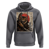 Japanese Maine Coon Samurai Warrior Hoodie Vintage Ukiyoe Cat
