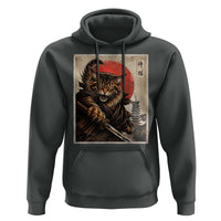 Japanese Maine Coon Samurai Warrior Hoodie Vintage Ukiyoe Cat