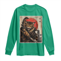 Japanese Maine Coon Samurai Warrior Long Sleeve Shirt Vintage Ukiyoe Cat