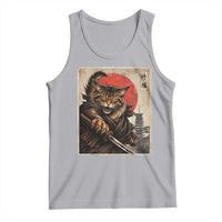 Japanese Maine Coon Samurai Warrior Tank Top Vintage Ukiyoe Cat