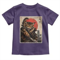 Japanese Maine Coon Samurai Warrior Toddler T Shirt Vintage Ukiyoe Cat