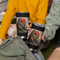 Japanese Maine Coon Samurai Warrior Tumbler Cup Vintage Ukiyoe Cat