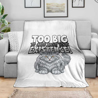 Funny Maine Coon Cat Throw Blanket Too Big To Care About Your Existence