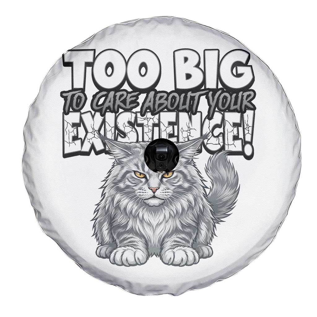 Funny Maine Coon Cat Spare Tire Cover Too Big To Care About Your Existence
