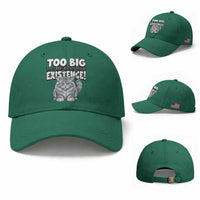Funny Maine Coon Cat Baseball Cap Too Big To Care About Your Existence