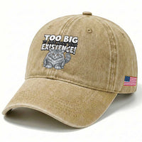 Funny Maine Coon Cat Washed Cotton Baseball Cap Too Big To Care About Your Existence