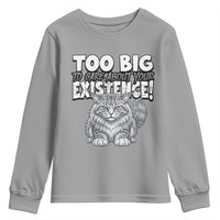 Funny Maine Coon Cat Youth Sweatshirt Too Big To Care About Your Existence