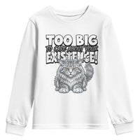 Funny Maine Coon Cat Youth Sweatshirt Too Big To Care About Your Existence