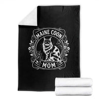 Vintage Floral Maine Coon Throw Blanket Mothers Day Cat Mom Gift