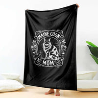 Vintage Floral Maine Coon Throw Blanket Mothers Day Cat Mom Gift