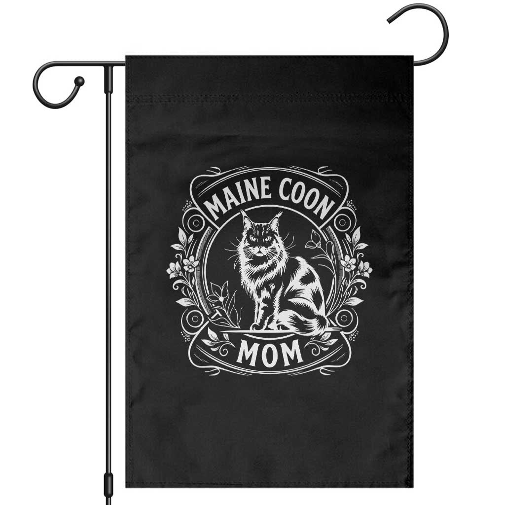 Vintage Floral Maine Coon Garden Flag Mothers Day Cat Mom Gift