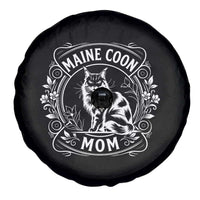 Vintage Floral Maine Coon Spare Tire Cover Mothers Day Cat Mom Gift