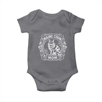 Vintage Floral Maine Coon Baby Onesie Mothers Day Cat Mom Gift