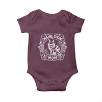 Vintage Floral Maine Coon Baby Onesie Mothers Day Cat Mom Gift