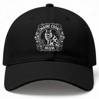 Vintage Floral Maine Coon Baseball Cap Mothers Day Cat Mom Gift