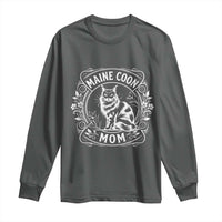 Vintage Floral Maine Coon Long Sleeve Shirt Mothers Day Cat Mom Gift