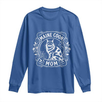 Vintage Floral Maine Coon Long Sleeve Shirt Mothers Day Cat Mom Gift