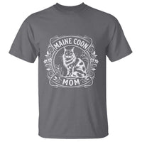 Vintage Floral Maine Coon T Shirt Mothers Day Cat Mom Gift
