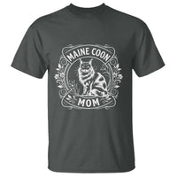 Vintage Floral Maine Coon T Shirt Mothers Day Cat Mom Gift