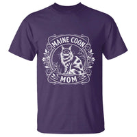 Vintage Floral Maine Coon T Shirt Mothers Day Cat Mom Gift