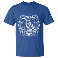 Vintage Floral Maine Coon T Shirt Mothers Day Cat Mom Gift