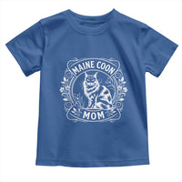 Vintage Floral Maine Coon Toddler T Shirt Mothers Day Cat Mom Gift