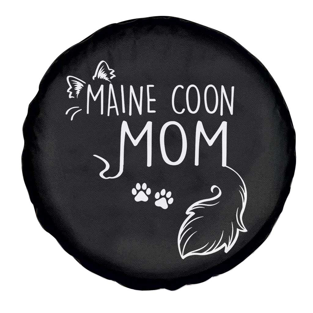 Maine Coon Mom Spare Tire Cover Large Breed Cat Lover Silhouette Gift